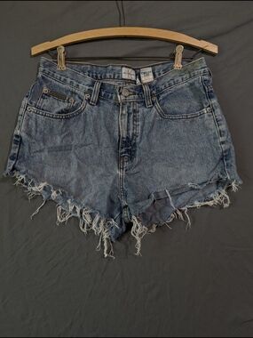 Calvin Klein Jeans Distressed Light Blue Denim Cutoff Shorts